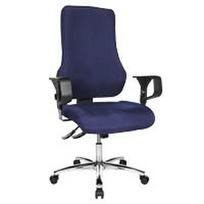 Topstar office chair Top Point Deluxe fabric blue, chrome frame