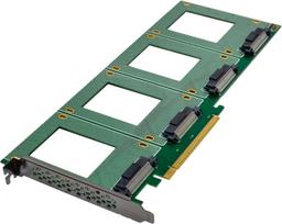 InLine® PCIe card to 4x internal U.2 NVMe SFF-8639 - Bifurcation, PCIe x16