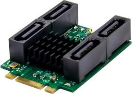 InLine Schnittstellenkarte M.2 Key B+M zu 4x SATA Stecker RAID HyperDuo (76660U)