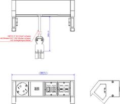 BACHMANN DESK2 1xCEE7/3 1xHDMI 2xCAT6A (902.3059)
