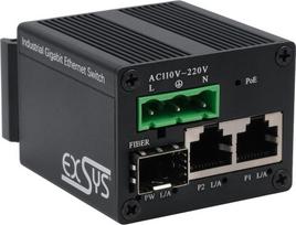 Exsys Switch 2+ Industrie SFP Micro2+ SFP PoE+ unmanaged - Switch - 1Gbps (EX-62010POE-SFP)