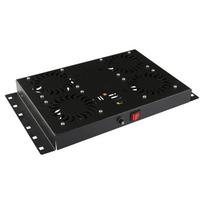 Lanview RAF120BL-UK. Produktfarbe: Schwarz, Anzahl Lüfter: 4 Lüfter, Rack-Kapazität: 1U. Breite: 487 mm, Tiefe: 2850 mm, Höhe: 44 mm. Paketgewicht: 3,32 kg (RAF120BL-UK)