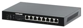 INTELLINET 8-Port 2,5G Ethernet PoE+ Switch Acht 10/100/1000/2500Mbit/s PSE PoE+ Ports, 100 W PoE-Leistungsbudget, Unmanaged, Desktop-Format, optionale Wandmontage (561938)