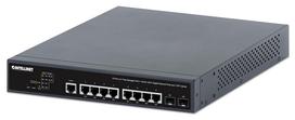 IC Intracom Intellinet - Switch - 2+/L3 Lite - managed - 8 x 10/100/1000 (PoE++) + 2 x Gigabit SFP (Uplink) - Desktop, an Rack montierbar - 4PPoE / PoE++ (242 W) (562003)