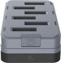 ZEBRA WS101 6-Slot Spare Battery Charger, Allows Charging of 6 Spare Batteries. Country Specific Power Supply (PWR-WUA5V45W1xx) and USB-C Cable (CBL-EC5X-USBC3A-01) are all sold separately. (SAC-WS1X-6S4-01)