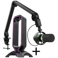 Trust GXT 265 Cintar Kopfhörerständer + GXT 255+ ONYX Professionelles Mikrofon mit Arm (GABU-294)