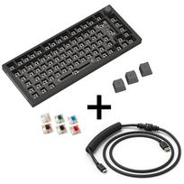 Glorious GMMK Pro Black Phantom Gaming Tastatur, GPBT-Keycaps, Gateron Clear Switches - inkl. Coiled Cable (GABU-468)