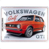 Nostalgic-art retro skardos ženklas, 30 x 40 cm, Vw Golf - Gti 1976 - Volkswagen autobusų dovanos idėja, originalus licencijuotas produktas (olp), pagamintas iš metalo, vintažinis dizainas, skardiniai ženklai su užrašais