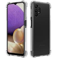 „Evelatus“ Samsung Galaxy A32 apsauginis silikoninis dėklas, atsparus smūgiams, TPU, skaidrus, karinis