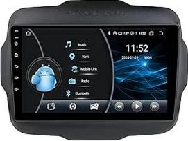 "Android 13" automobilinis radijas 9 colių jutiklinis ekranas 8 branduolių 4GB + 64GB, skirtas "Jeep Renegade" 2016 m. 2017 m. 2018 m. 2019 m. 2020 m. 2021 m. 2022 m. Belaidis "Android" automobilis ir belaidis "Carplay" Bluetooth WiFi 4G GPS RDS AM/FM