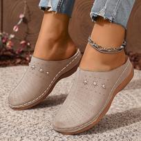 Womens Flip Flop Sandals Women'S Fashionable Closed Toe Platform Slippers Plus Size Wedge Casual Shoes Zapatillas De Mujer 36 smėlis