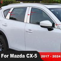 „Mazda CX5 CX-5 2017–2024“ plieniniams automobilio langų centrinio stulpo dangtelio apdailos BC stulpų stulpų juostelės priedai