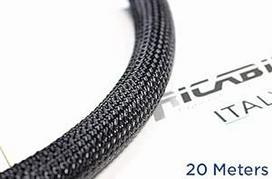 "Ricable Custom BB20" - juoda/juoda - 16-22 mm PET išplečiama pinta kabelio tūtelė Kabelio tūtelė