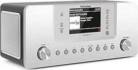 "TechniSat DIGITRADIO 574 IR" - Stereo internetinis radijas (DAB+, FM, WLAN, "Bluetooth" garso transliacija, 4 colių spalvotas ekranas, USB, AUX įvestis, ausinių lizdas, žadintuvas, 10 W, programėlė / nuotolinis valdymas) Sidabrinis