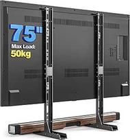 "TVON" stalinis TV stovas 20-75 colių televizoriams, universalus TV stovas, tvirtos TV kojelės iki 50 kg, TV stovas su kabelių kreiptuvu, maks. VESA 800 x 600 mm