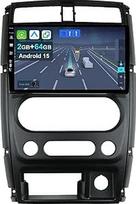 9 colių "Android 14" automobilinis radijas Suzuki Jimny 2007-2015 m. su belaidžiu "Apple CarPlay" "Android Car Mirror Link" GPS navigacija Bluetooth 5.0 WiFi USB navigacija FM + atbulinės eigos kamera