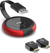 AIMIBO belaidis HDMI siųstuvas, 5G/2.4G belaidis HDMI siųstuvas, raudonos spalvos, 164 pėdų/50 metrų atstumas, "Full HD" transliacija, vaizdo imtuvas su išorine antena, skirtas TV / tiesioginei transliacijai / susitikimams / žaidimams transliuoti