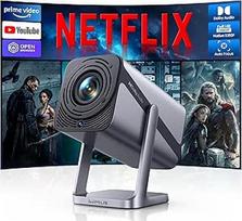 Išmanusis projektorius [oficialus "Netflix" ir "Dolby Audio"] Projektorius 4K namų kino Full HD 1080P projektorius 4K 600ANSI elektrinis fokusavimas / vertikali trapecijos korekcija "WiFi" 6 "Bluetooth" projektorius Lauko 360°