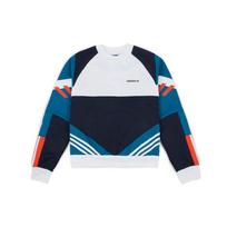 Adidas Originals Trefoil logotipas Spausdinimas Kontrastingas Sportinis Laisvo kirpimo apvalia kakla džemperis Vyriškas Džemperis Daugiaspalvis CE4851 XL black