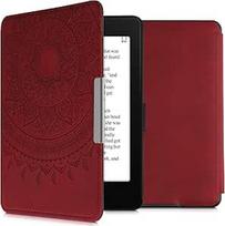 kwmobile dėklas, suderinamas su "Amazon Kindle Paperwhite" - dirbtinės odos elektroninės skaityklės dėklas (skirtas modeliams iki 2017 m.) - Indian Sun Dark Red
