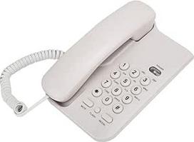 Laidinis telefonas, laisvų rankų fiksuotojo ryšio telefonas su dideliu mygtuku, skirtas viešbučio namų biurui (baltas)