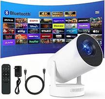 Mini projektorius, 4K 1080P nešiojamasis mini projektorius, "Bluetooth 5.4", HDMI sąsaja, 5 W žemų dažnių garsiakalbis, projektoriaus automobilinis posūkio kampas, pasukamas 180° kampu, suderinamas su HDMI, TV laikmenomis ir nešiojamaisiais kompiuteriais
