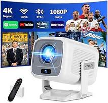 Projektorius 4K projektorius 1080P [automatinis fokusavimas ir 2026 atnaujinimas] Mini projektorius su 5G WiFi 6 ir BT 5.4 Nešiojamasis projektorius su automatine specialia korekcija 180° pasukimo kampu TV Stick/USB/Laptop/PC