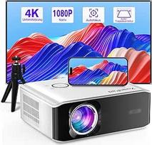 Suderinamas su "Netflix" ir "Electric Focus": 35000L mini projektorius su "WiFi" ir "Bluetooth" 1080p projektorius su 210° kampu pasukamu stovu, automatiniu geometrijos posūkio ištaisymu, dulkių filtru ir šilumos perdavimo sistema
