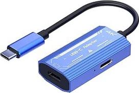 USB C adapteris akiniams ir įkrovimo adapteris, AR lęšių adapteris, įkrovimo ir atkūrimo adapteris, 4K 60Hz + Pd3.0 100W greitasis įkrovimas, "Xreal Hub Xreal" adapteris "Steam Deck Switch AR XR" akiniams