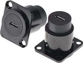 USB C lizdo jungtis, vandeniui atsparus kištukas, C tipo moteriškos ir moteriškos lyties kabelio ilgintuvas, IP65 pertvara (2 pakuotės)