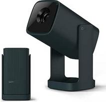 WANBO Cube 1 išmanusis mini projektorius "Android TV/Netflix", pasukamas 360° kampu, objektyvo apsauga, 200 ISO, CEC, 2.4G+5G WiFi Bluetooth, 28 dB, nešiojamasis namų kino lauko projektorius, tamsiai žalias