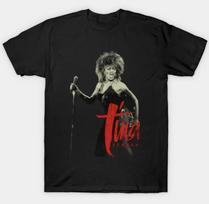 Tina Turner Trumpomis Rankovėmis Vyriški Unisex S-3XL Juodi Ventiliatorių Meno Unisex Marškinėliai XL
