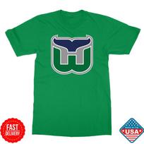 HARTFORD WHALERS NEBEVEIKIANTI NHL SENOJO LAIKO HOKEY marškinėliai, HOKEY GERBĖJO DOVANA Unisex marškinėliai M
