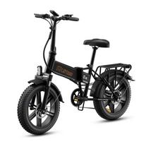 Ruitoo E20PRO sulankstomas elektrinis dviratis su 48V 13AH baterija, 7 greičių juoda