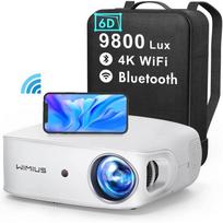 5G WiFi Bluetooth Full HD 1080P vaizdo projektorius, 9800 liumenų WiMiUS 4K palaikantis projektorius, Automatinis 6D trapecijos korekcija su 4