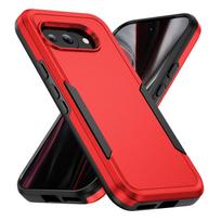 Karinis smūgiams atsparus hibridinis dvigubo sluoksnio dėklas Google Pixel 10 Pro 9 9A 9 Pro 8 8A 8 Pro 7 7A 7 Pro 6A 6 Pro Armor matinio paviršiaus dangtelis For Google Pixel 6 raudona juoda spalva