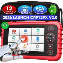 Automobilio diagnostikos lagaminas - LAUNCH - CRP129X V2.0 - 4 sistemos - 12+ paslaugos - ADBLUE ištrynimas raudona