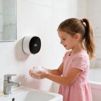 Automatinis skysto muilo dozatorius vonios kambariui: Sieninis įkraunamas bekontaktis reguliuojamas automatinis išmanusis elektrinis plastikinis muilo dozatorius - Virtuvei One Size balta