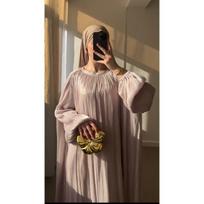 Artimųjų Rytų Arabų Moterų Metų Pavasario Naujos Mados Temperamento Šilkinė Laisva Pūstomis Rankovėmis Ilga Suknelė One size fits all