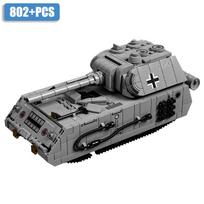 Antrojo pasaulinio karo karinis tanko „Panzer VIII Maus“ modelis Statybiniai kaladėlės Plytos MOC WW2 Šarvuota transporto priemonė Kareivio Žaislai Vaikams Dovanos