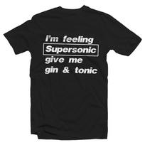 Jaučiuosi super garsiai Duok man džiną su toniku T-shirt Oasis S