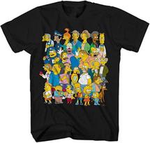 Simpsonai Springfildas Grupės Montažas Bartas Juodi Vyrai S-234XL   D1139 Unisex Marškinėliai M