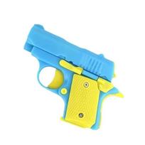 Plastikinis Mini Pistoletas Streso Atsarginis Pistoletas Žaislas Rankinis Šaudantis Pistoletas 3D Spausdintas Gravitacinis Fidget Pistoletas Streso Atsarginis Žaislas Kalėdinė Dovana violetinė