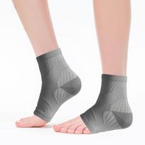 Neuropatijos kojinės moterims ir vyrams, skirtos raminančioms kojinėms be pirštų, skirtos pėdų skausmui malšinti. S/M pilka spalva