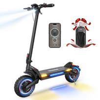 Elektrinis paspirtukas ISCOOTER iX7pro 1000W*2 48V17.5Ah Veikimo nuotolis 80km Padangos 10 colių 150 kg Su LCD ekranu juoda