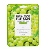 Lakštinė veido kaukė su vynuogėmis FRESH FOOD