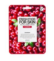 Lakštinė veido kaukė su spanguolėmis FRESH FOOD