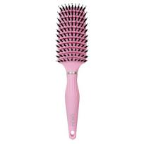 Šepetys plaukams OSOM Professional Flexible Hair Brush With Boar and Nylon Bristles OSOMP02827, su nailono ir šerno šereliais, rožinės spalvos, 265 mm