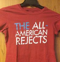 VTG „The All American Rejects“ grupės grafinis marškinėlis Raudonas Visų dydžių S–5XL HH915 Unisex marškinėlis XL