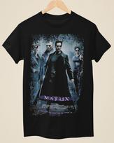 Matrica - Filmo plakato įkvėpti unisex juodi marškinėliai Unisex marškinėliai M